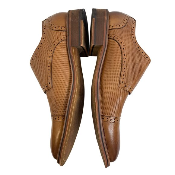 Mens Vintage Foundry Co Mens Tan Leather Double Monk Strap Dress Shoes 10.5